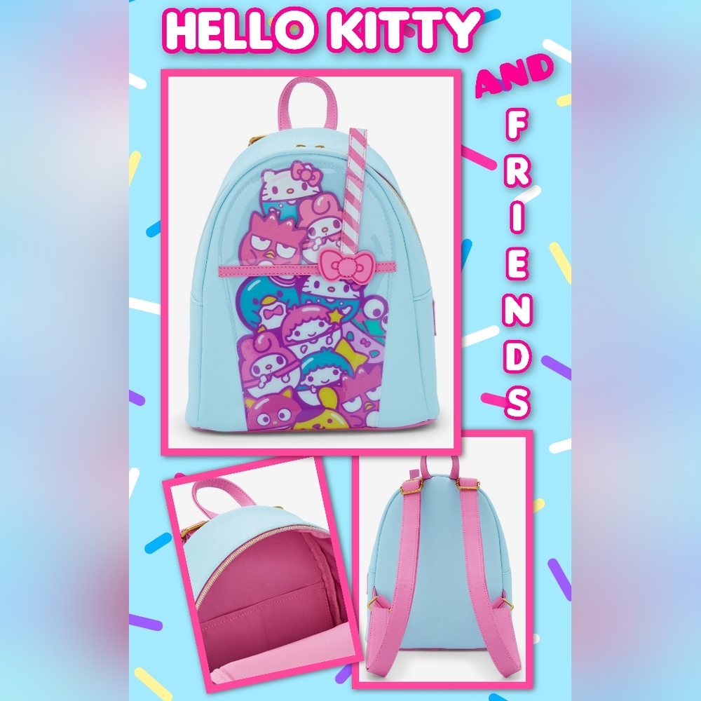 ! ADORABLE ! Hello Kitty and Friends Boba Tea Loungefly!! New with Tags!!